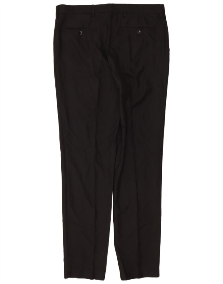 Pantaloni chino skinny da uomo Marks & Spencer W34 L33 poliestere nero