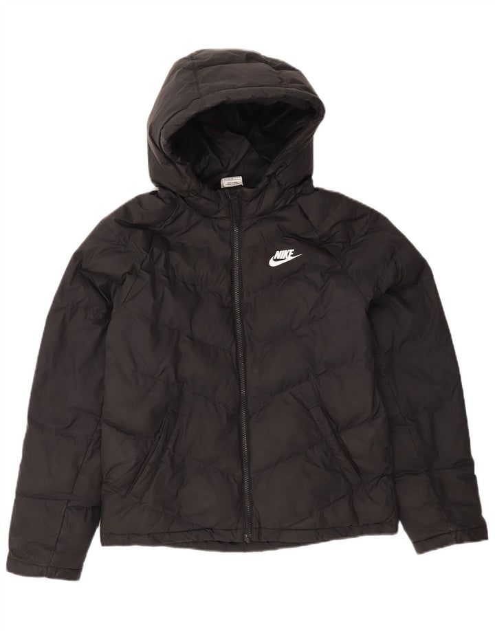 Giacca imbottita con cappuccio NIKE da ragazzo 12-13 anni Large nera in poliestere