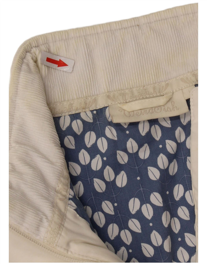 WEIRD FISH Gilet imbottito da donna UK 14 Large Poliestere bianco