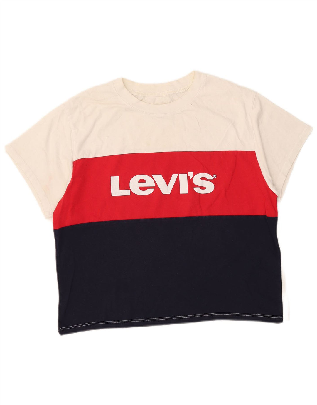 Levi's T-shirt grafica corta da donna Top UK 10 piccola multicolore
