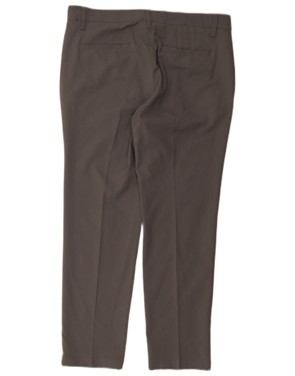 Pantaloni chino dritti da uomo Adidas W34 L30 poliestere grigio