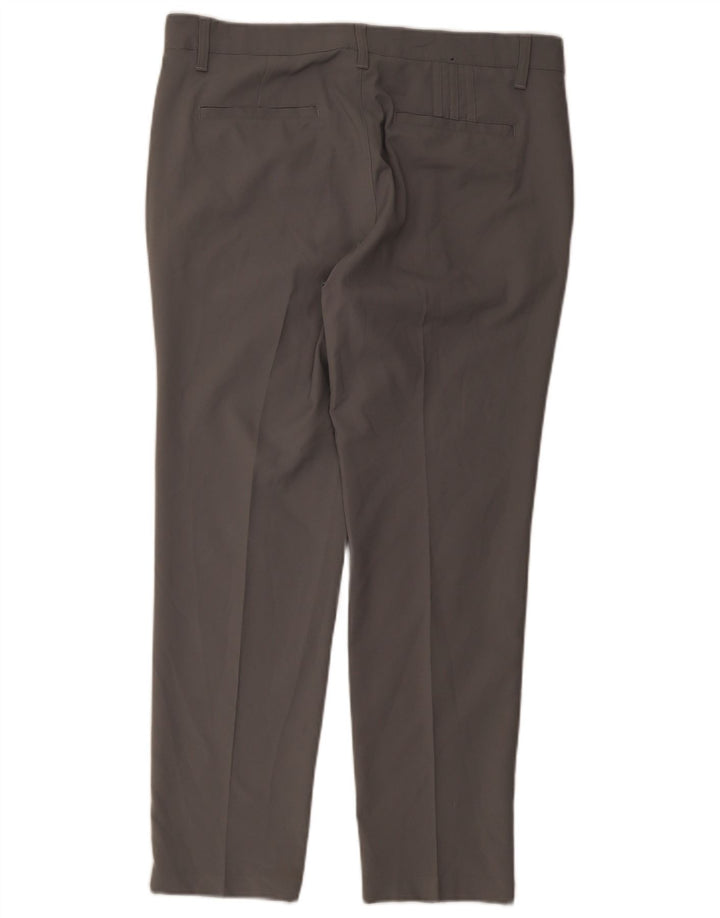 Pantaloni chino dritti da uomo Adidas W34 L30 poliestere grigio