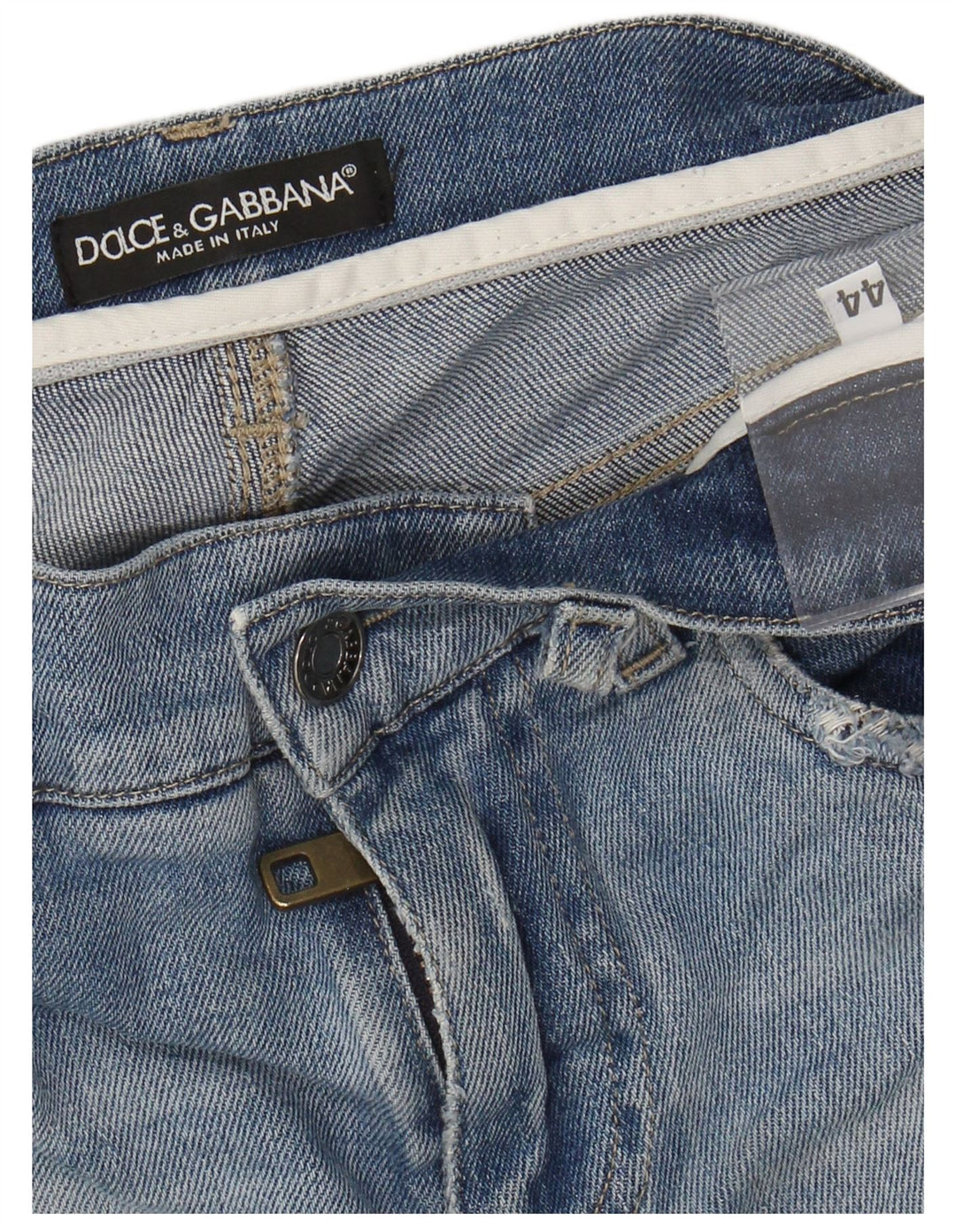 DOLCE & GABBANA Jeans slim effetto consumato da donna IT 44 medio W30 L32 Blu