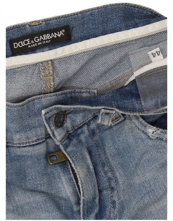 DOLCE & GABBANA Jeans slim effetto consumato da donna IT 44 medio W30 L32 Blu