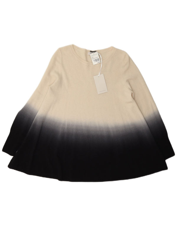 Maglione maglione con scollo a barca da donna Cocoa UK 12 Blocco colore beige medio