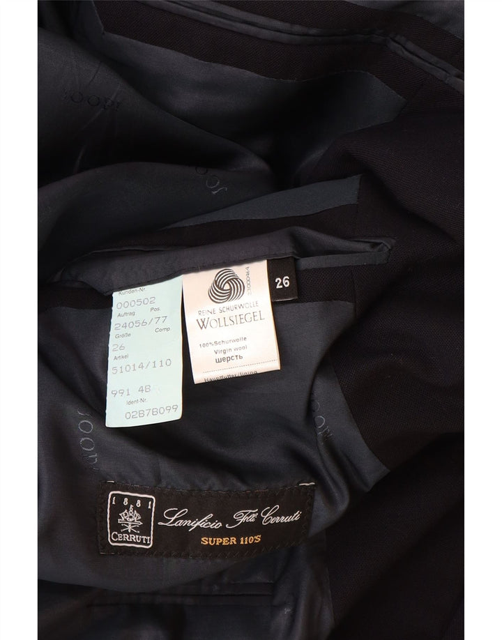 Giacca blazer da uomo a 3 bottoni Cerruti 1881 UK 40 grande lana vergine blu navy