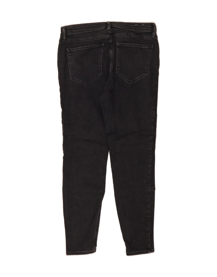 ALL SAINTS Womens Cropped Jeans W31 L25  Black Cotton Biker Vintage All Saints and Second-Hand All Saints from Messina Hembry 