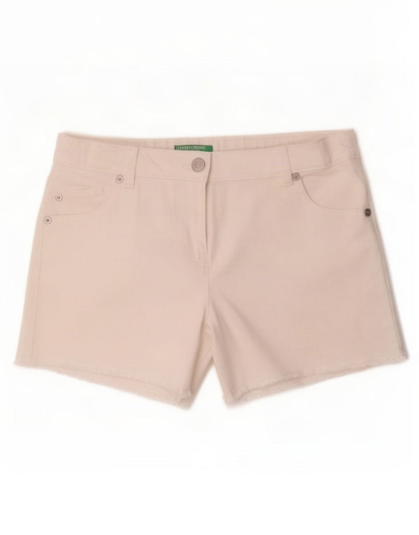 Pantaloncini di jeans per bambina Benetton 10-11 anni XL W26 Cotone bianco