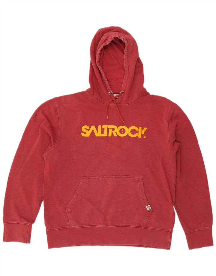 SALTROCK Felpa con cappuccio grafica da uomo XL in cotone rosso