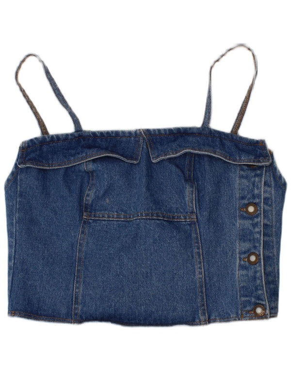 Top corto in denim da donna Rica Lewis IT 44 Blu medio