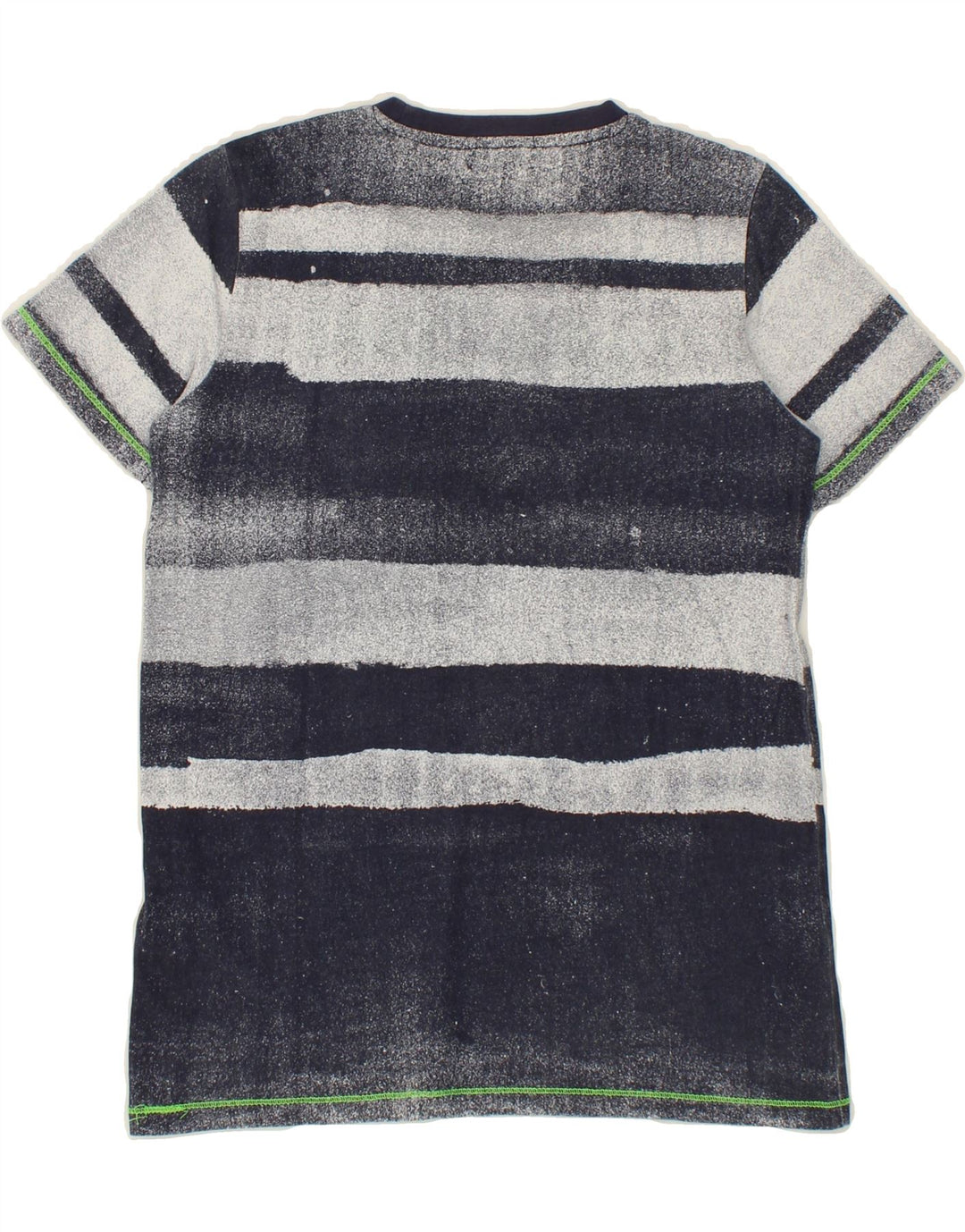 GUESS Boys Graphic T-Shirt Top 9-10 Years Navy Blue Striped Polyester Vintage Guess and Second-Hand Guess from Messina Hembry 