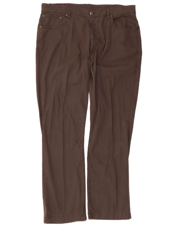 Pantaloni casual dritti da uomo Marlboro Classics W38 L30 Marrone