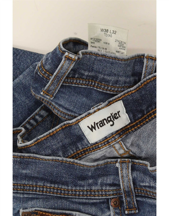 Jeans dritti da uomo Wrangler Texas W38 L32 cotone blu