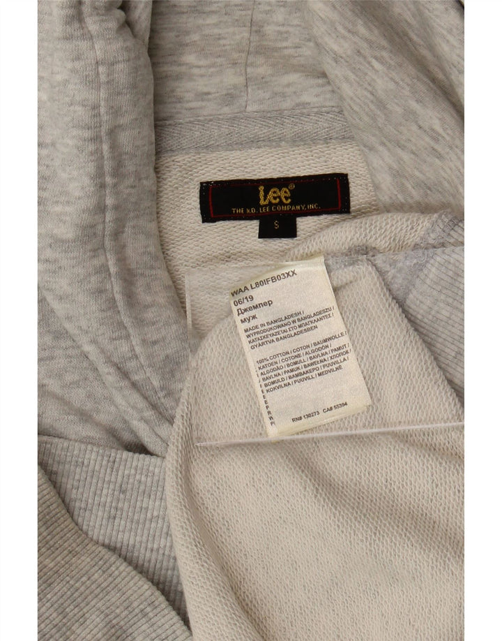 Maglione con cappuccio grafico da uomo LEE piccolo in cotone grigio