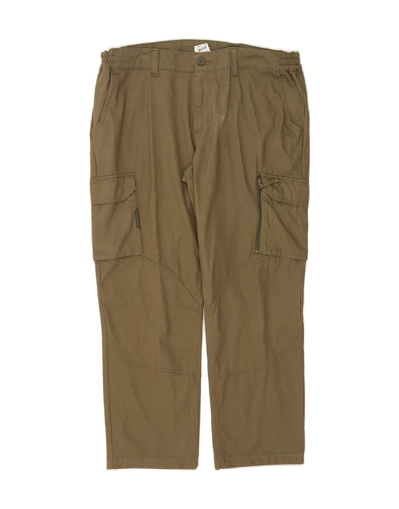 DECATHLON Mens Straight Cargo Trousers W41 L29 Khaki Cotton Vintage Decathlon and Second-Hand Decathlon from Messina Hembry 