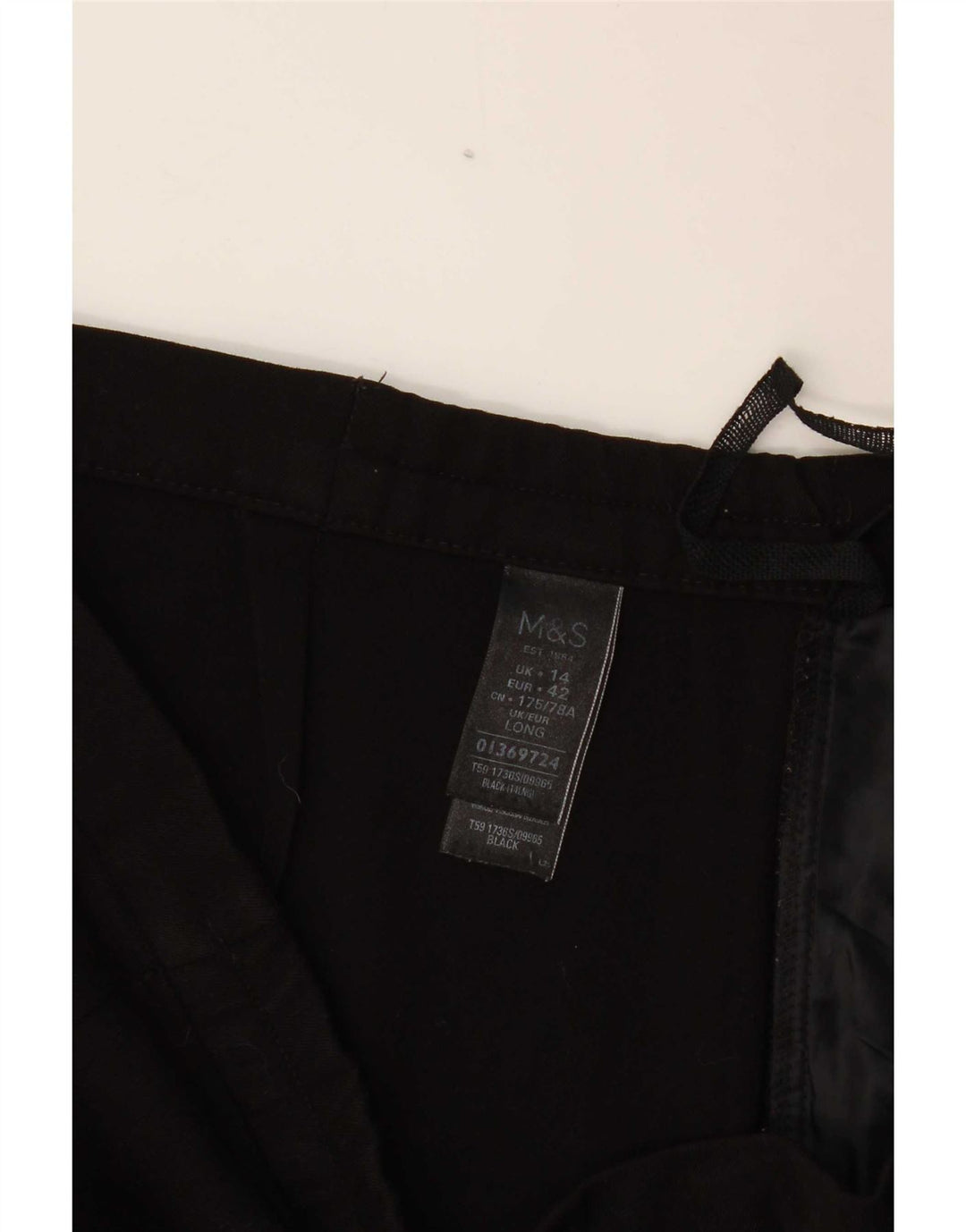 Pantaloni casual da donna Marks & Spencer UK 14 Large W34 L32 Poliestere nero