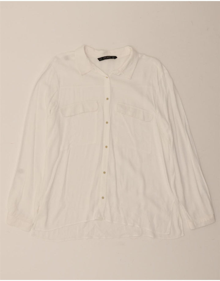 ZARA Womens Shirt UK 18 XL White Vintage Zara and Second-Hand Zara from Messina Hembry 