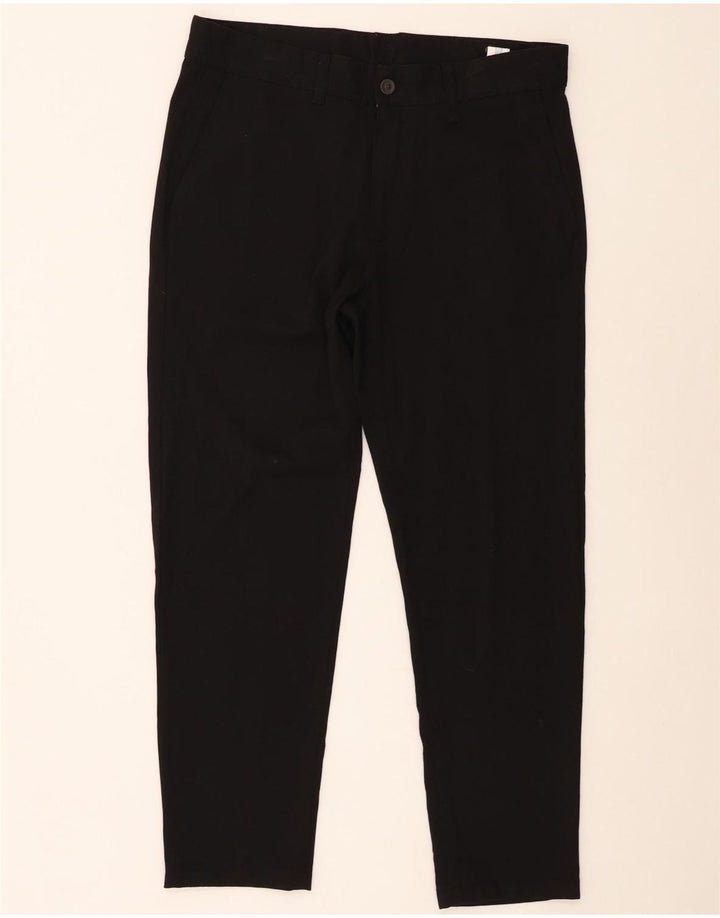 Pantaloni chino slim da uomo Zara EU 42 Large W32 L28 poliestere nero