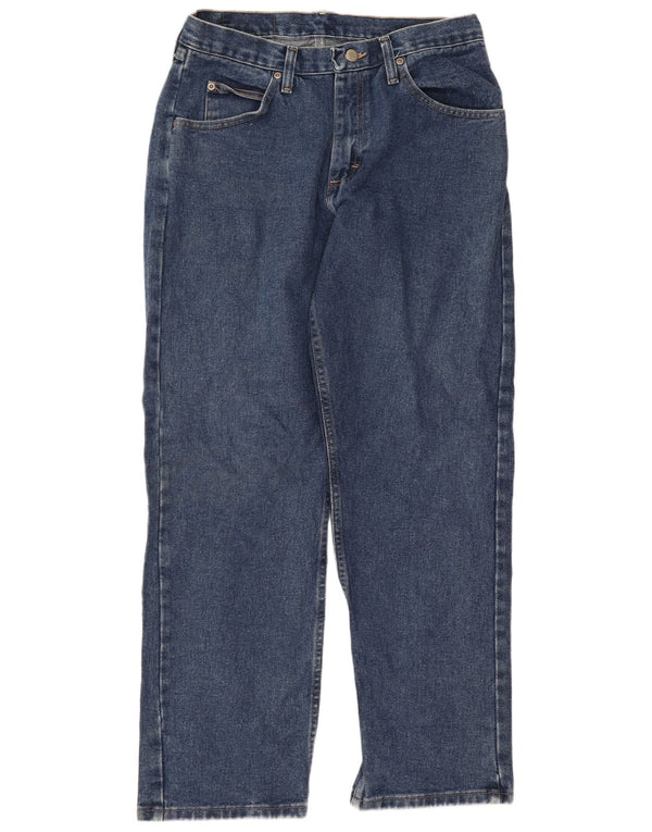 Jeans dritti da uomo Wrangler vestibilità rilassata W31 L30 cotone blu