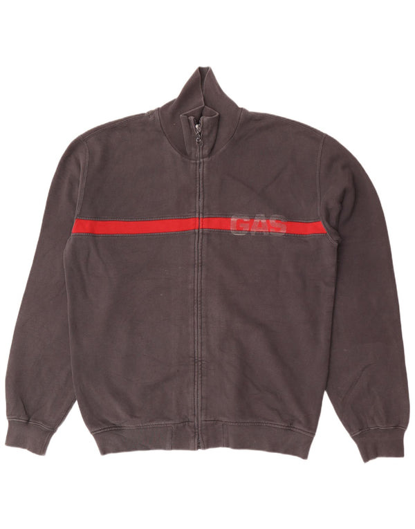 Giacca da tuta grafica da uomo Gas 2XL in cotone color block grigio