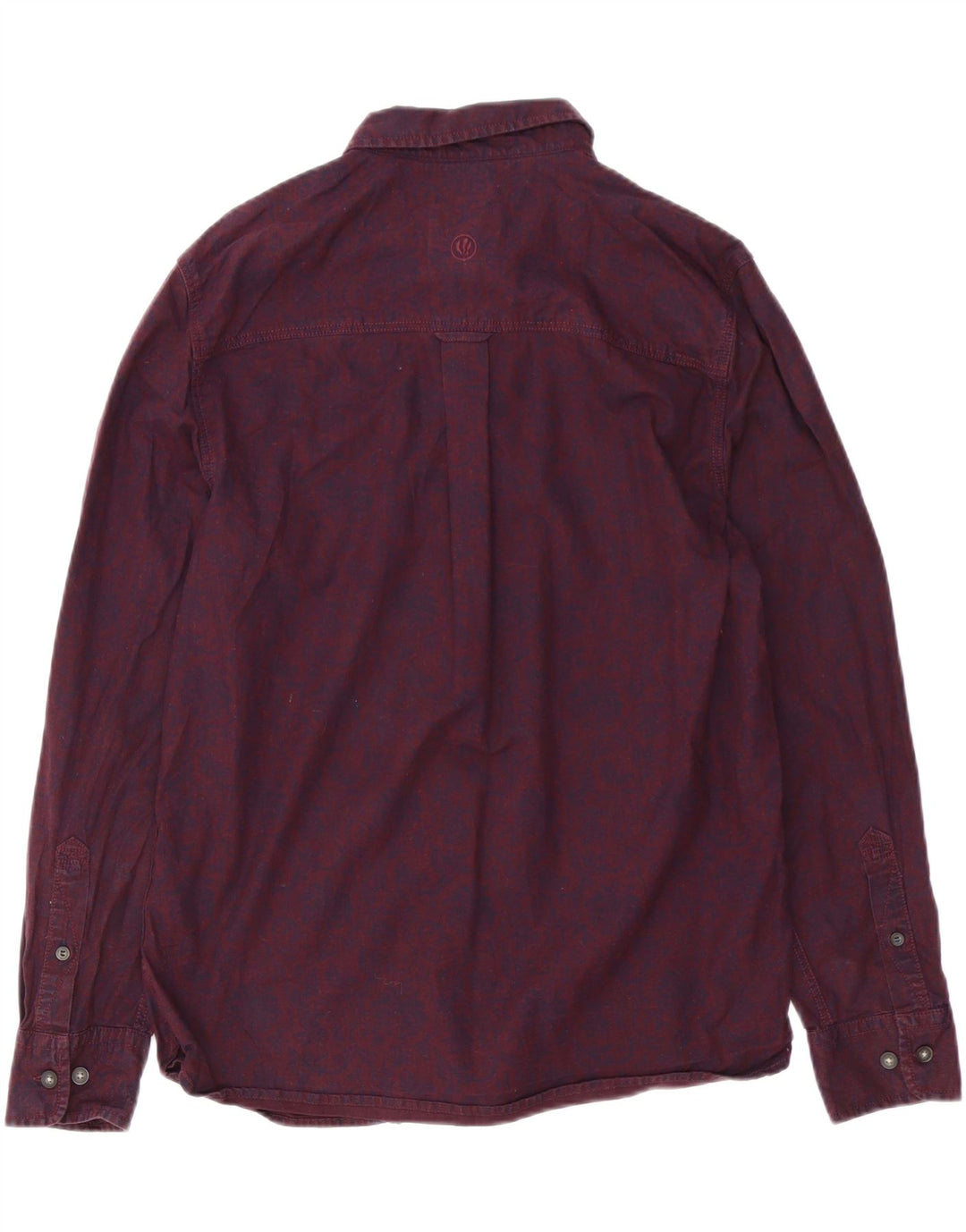 Camicia da uomo con motivo astratto Fat Face, cotone bordeaux medio