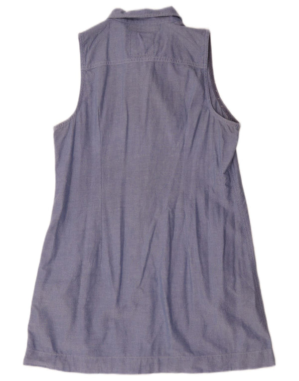 Abito camicia senza maniche da donna Superdry UK 14 cotone blu medio