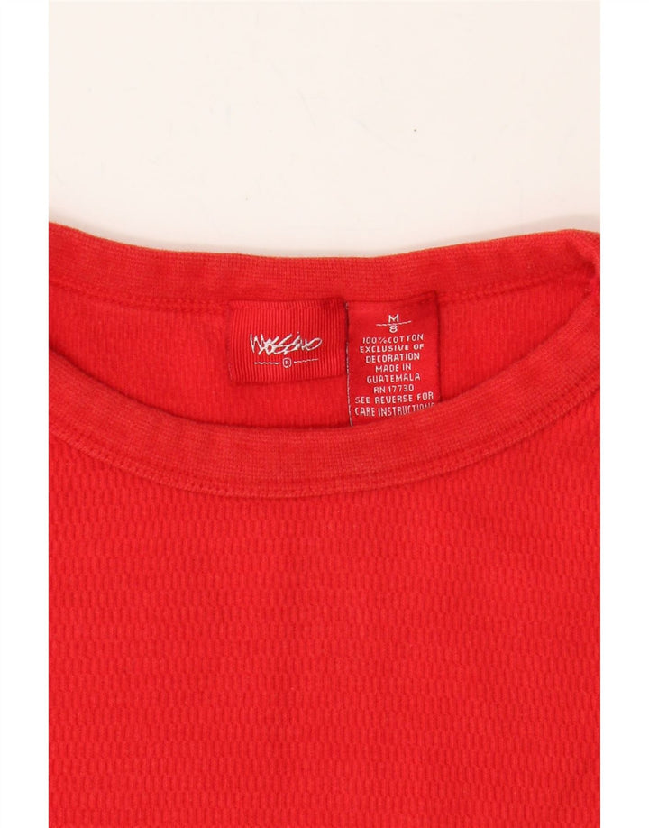 MOSSIMO Womens Crop Sweatshirt Jumper US 8 Medium Red Cotton Vintage Mossimo and Second-Hand Mossimo from Messina Hembry 