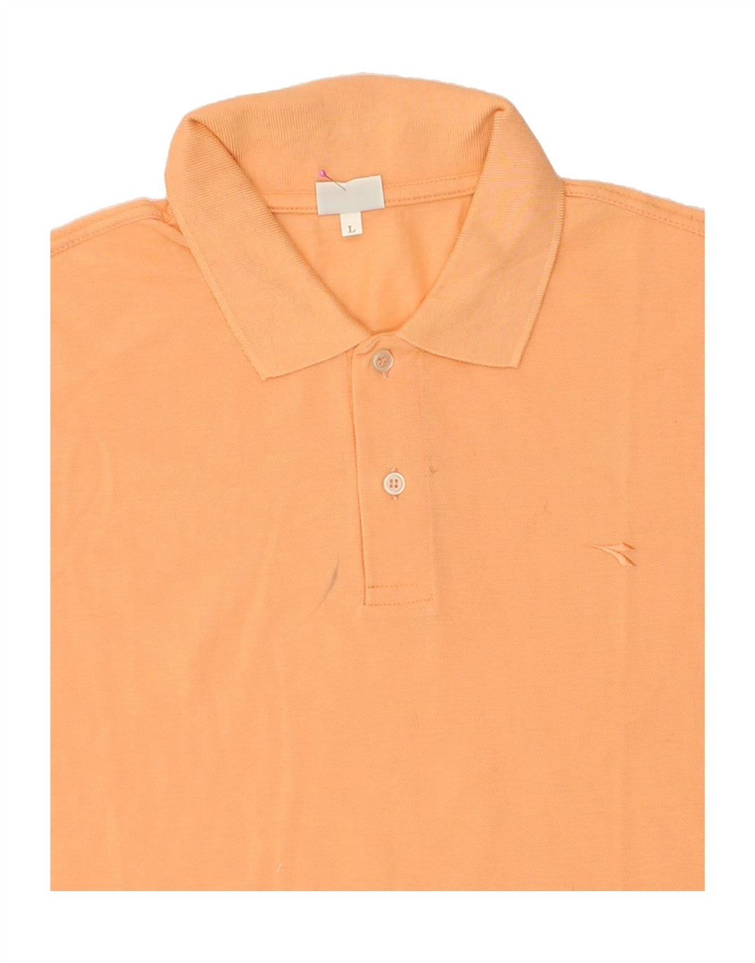 DIADORA Mens Polo Shirt Large Orange Cotton Vintage Diadora and Second-Hand Diadora from Messina Hembry 