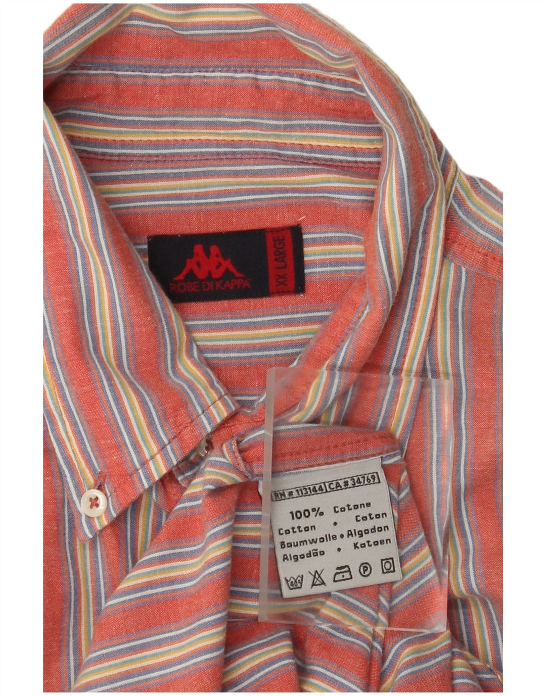 Camicia da uomo KAPPA 2XL Cotone a righe rosse