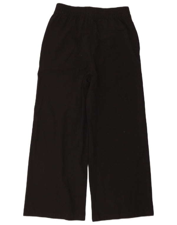 Pantaloni corti da donna Marks & Spencer a gamba larga UK 10 piccoli W30 L25 neri