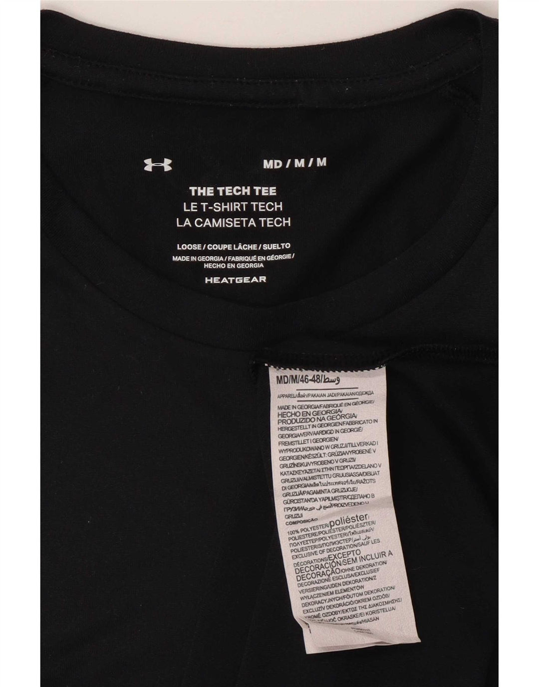 Maglietta Under Armour da uomo Heat Gear Top in poliestere nero medio