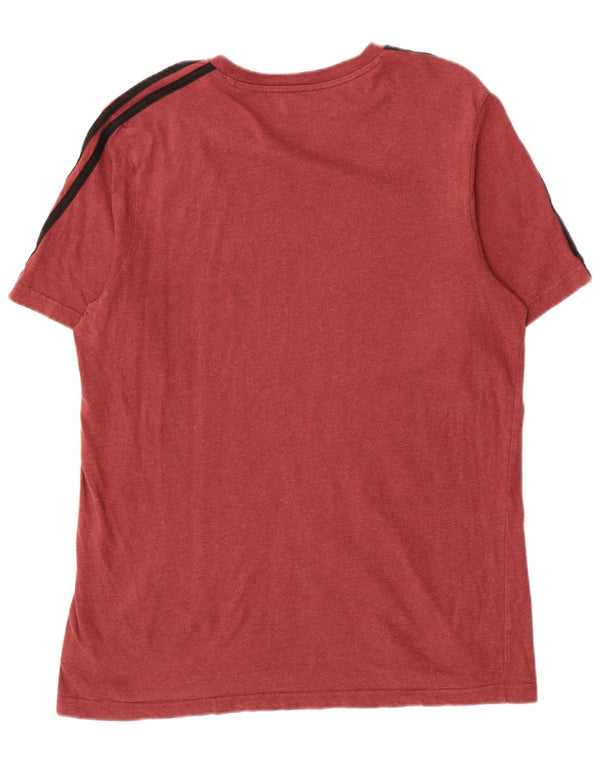 T-shirt da uomo Adidas Top Large rossa in cotone