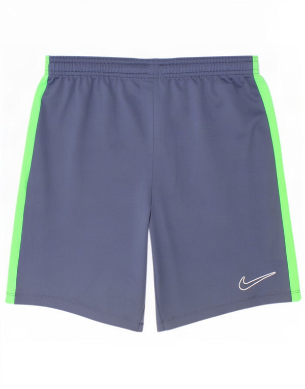 Pantaloncini sportivi Nike da ragazzo 12-13 anni Large Blu Colourblock in poliestere