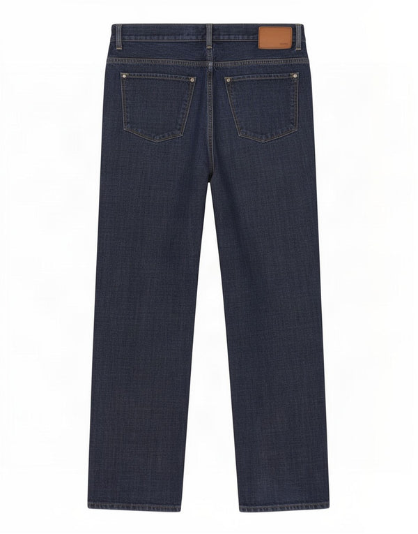 Jeans dritti da uomo Hugo Boss W34 L30 cotone blu navy