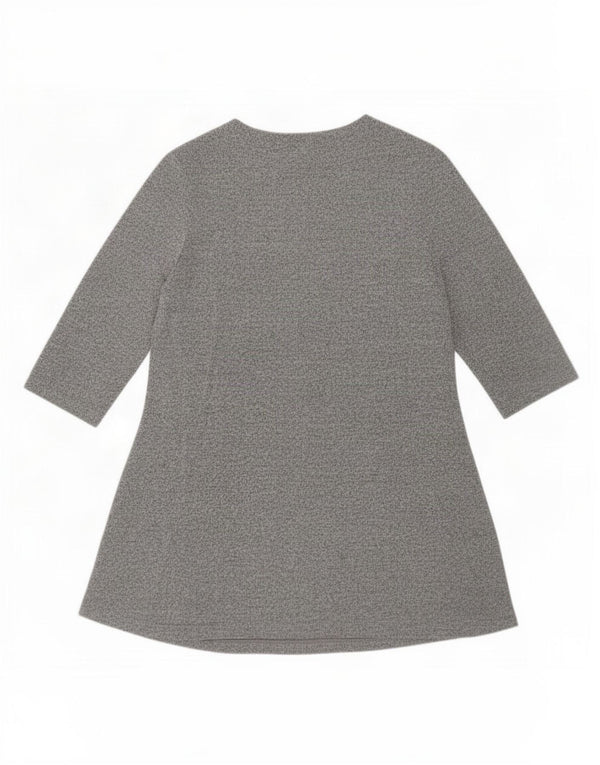Abito a trapezio con maniche a 3/4 da donna Marks & Spencer UK 12 Poliestere grigio medio