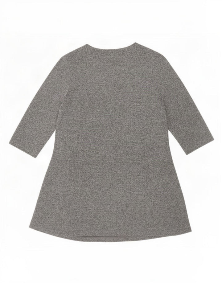 Abito a trapezio con maniche a 3/4 da donna Marks & Spencer UK 12 Poliestere grigio medio