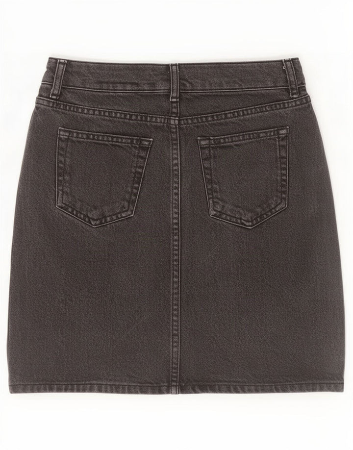 Mini gonna di jeans da donna Topshop W26 piccola in cotone nero