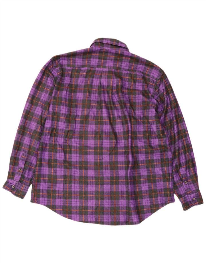 Camicia da uomo Aesse a quadri viola grandi