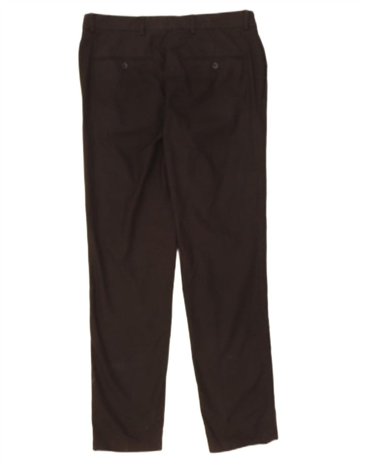 JACK & JONES Mens Slim Chino Trousers W32 L30 Black Polyester