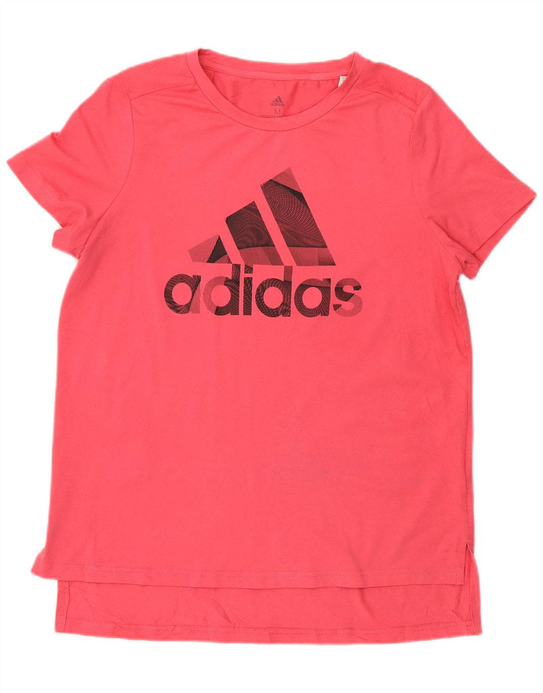 T-shirt grafica da donna Adidas Top UK 12/14 poliestere rosa medio