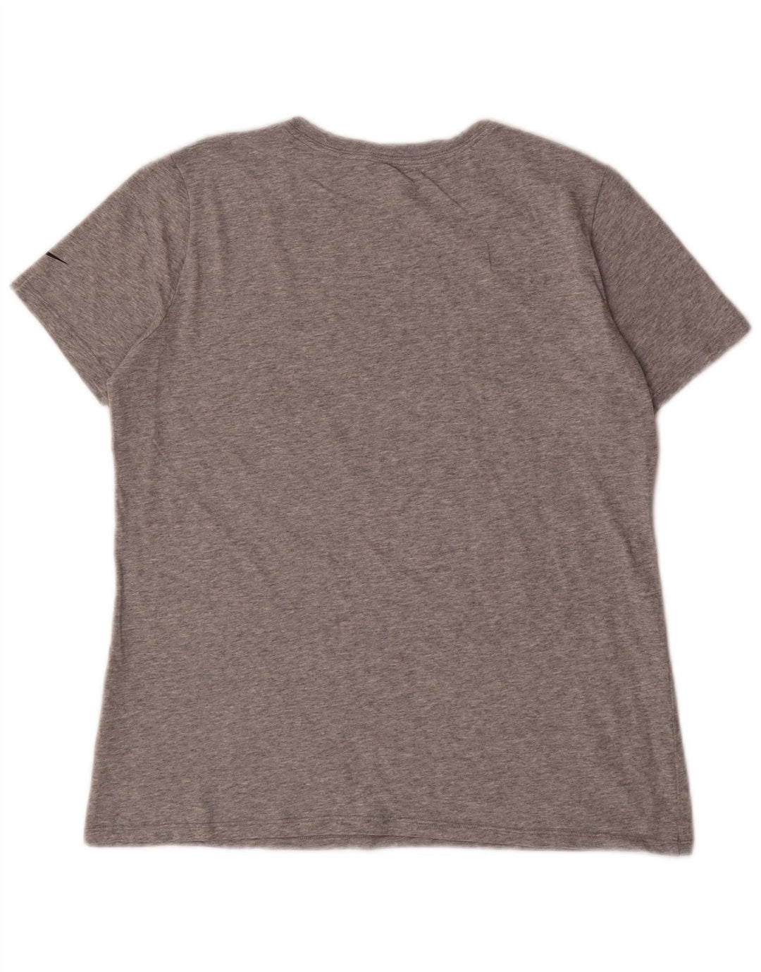 NIKE T-shirt grafica Dri Fit da donna Top UK 14 Cotone grigio medio