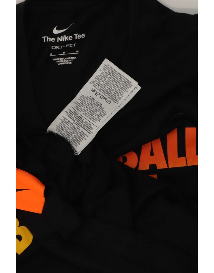 T-shirt grafica da uomo Nike Top in cotone nero medio