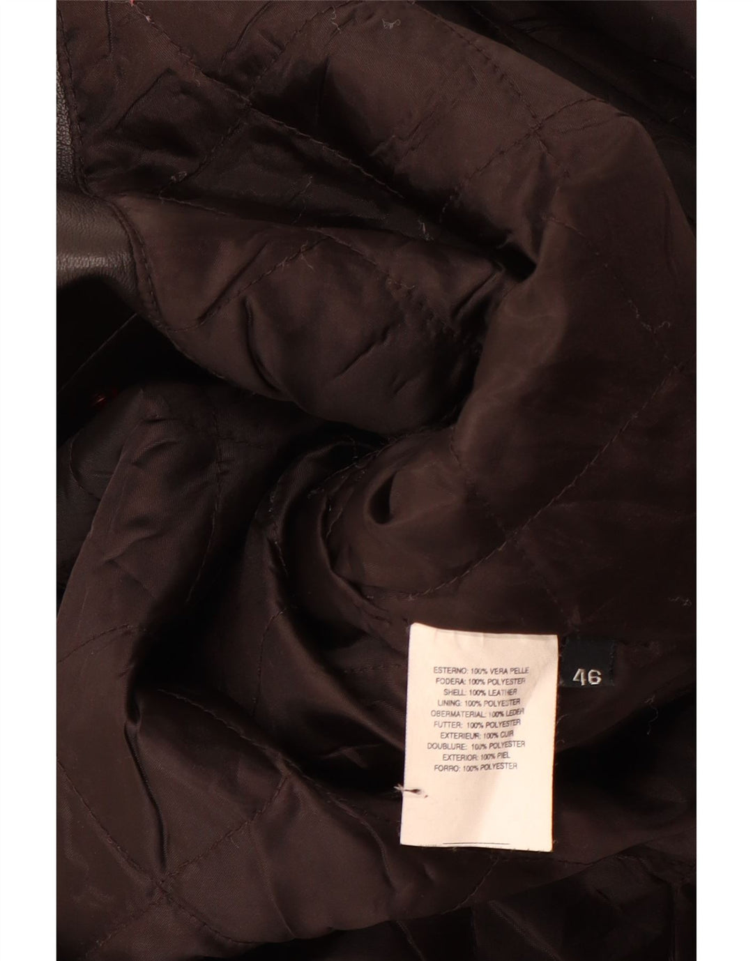 Cappotto in pelle da donna vintage IT 46 grande in pelle nera