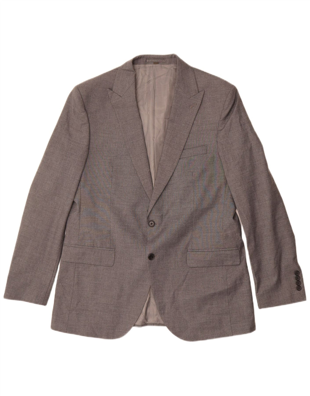 Giacca blazer a 2 bottoni Marks & Spencer da uomo UK 44 XL poliestere grigio
