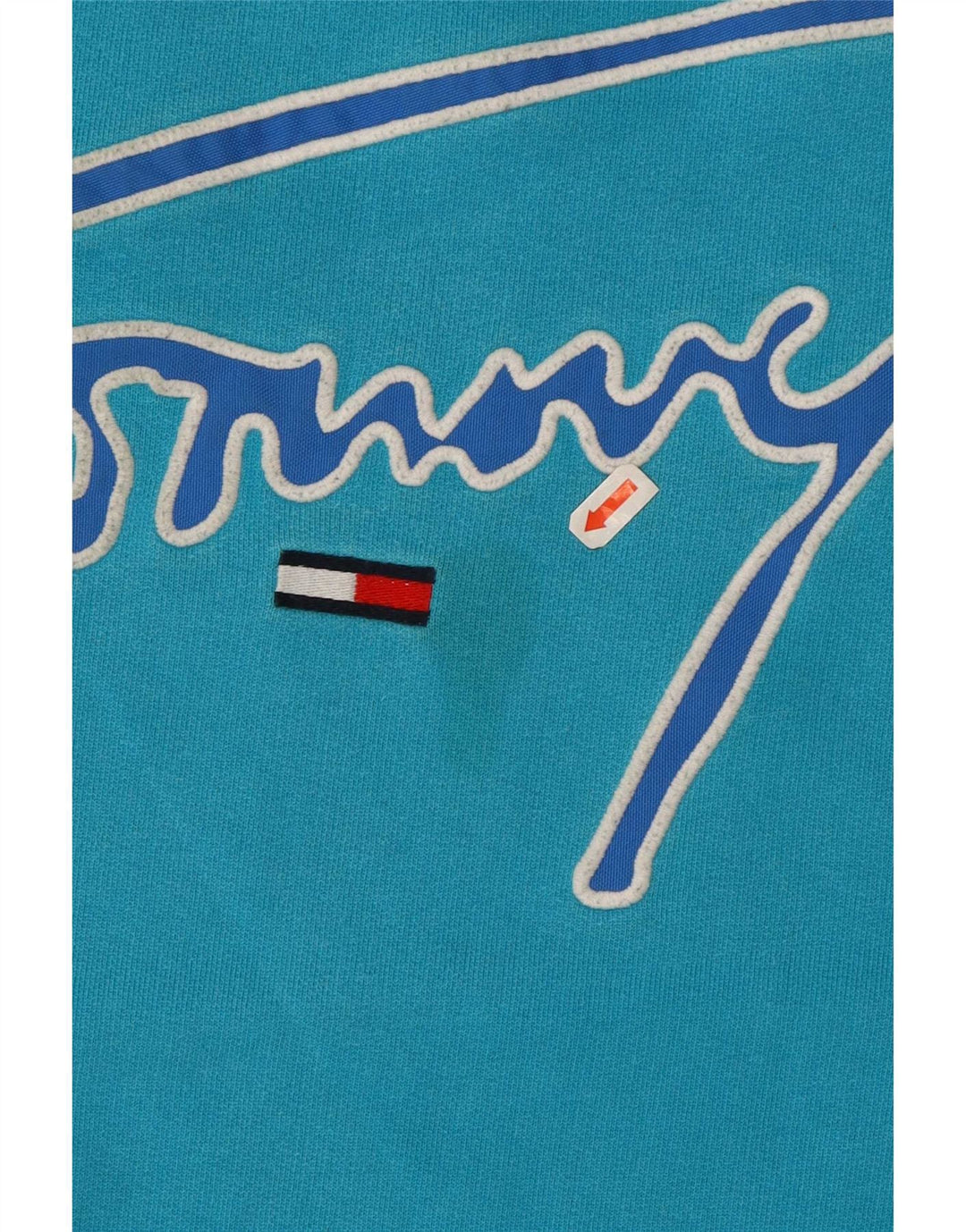 Tommy Hilfiger Felpa grafica da uomo Maglione piccolo cotone blu