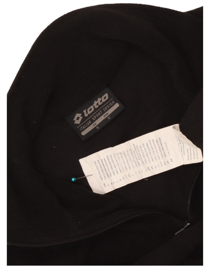 Maglione in pile da donna con collo con zip Lotto UK 10 piccolo poliestere nero