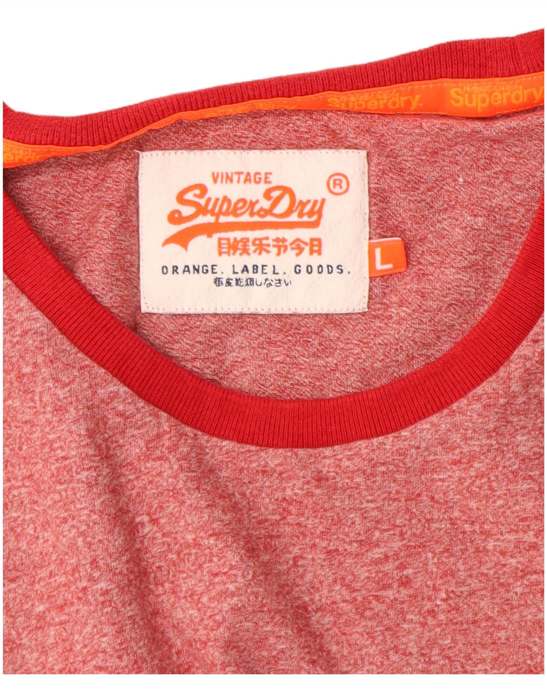 T-shirt grafica da uomo Superdry Top grande rosso chiazzato