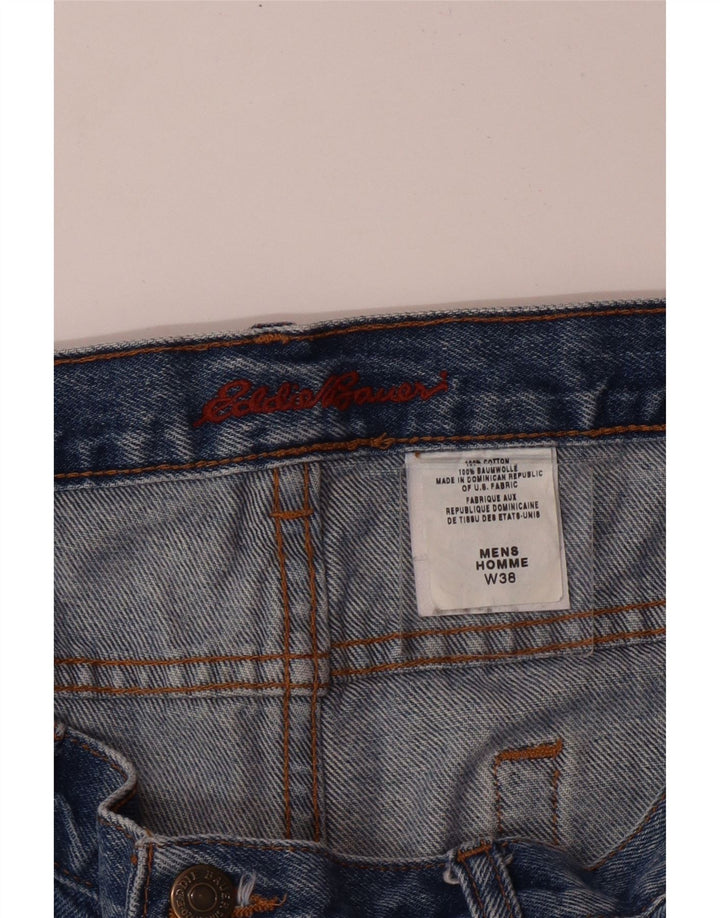 Pantaloncini di jeans da uomo EDDIE BAUER W38 XL cotone blu