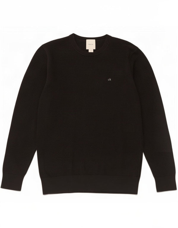 Maglione maglione girocollo da uomo Calvin Klein XS in cotone nero