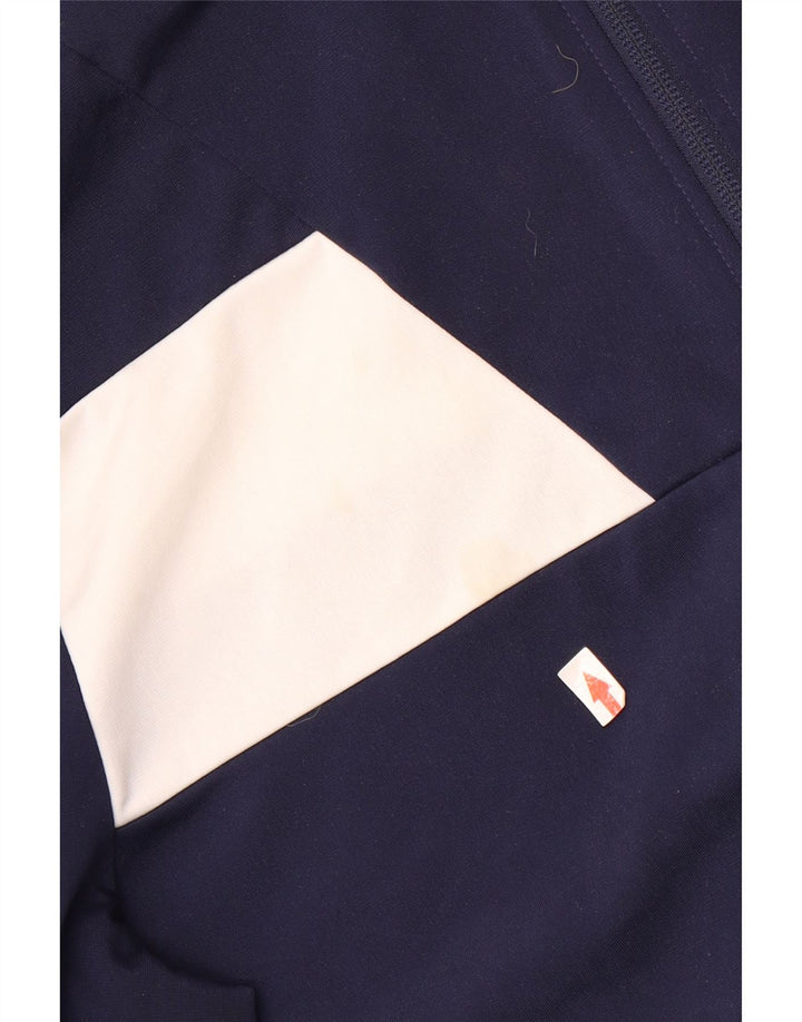 Giacca da tuta da uomo Puma Large in poliestere color block blu navy